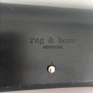 Rag & Bone Black Leather Sunglasses case